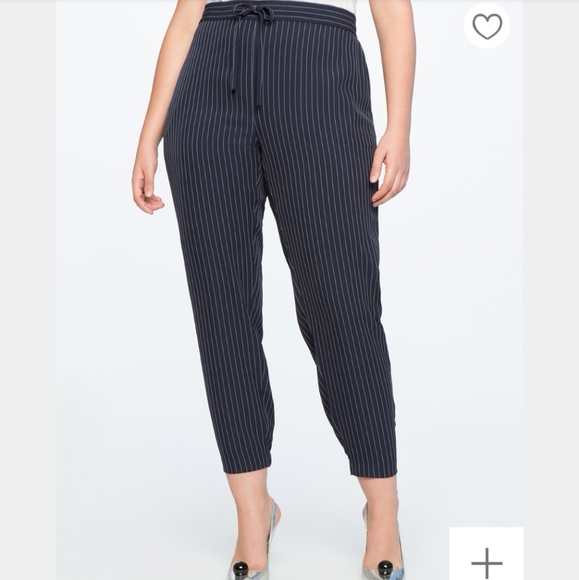 Eloquii Pants - Eloquii Pinstripe Trousers